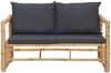 vidaXL 4-tlg. Garten-Lounge-Set mit Auflagen Bambus 315601 Bild 4
