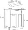 VCM Küchenmöbel Unterschrank Colura 919355 Weiß H. 82 x B. 60 x T. 46 cm Bild 5