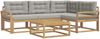 vidaXL Outdoor-Sofagarnitur 5 pcs Weiß und Hellgrau 79 x 79 x 37 cm 3386410 Bild 2