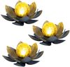 3x LED Solarleuchte, Lotusblume, 25 cm Bild 1