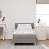 vidaXL Boxspringbett mit Matratze mit Kopfteil Taupe 200 x 90 cm Stoff 3341339 Bild 3