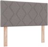vidaXL Boxspringbett mit Matratze mit Kopfteil Taupe 200 x 90 cm Stoff 3341339 Bild 5