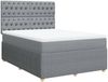 vidaXL Boxspringbett mit Matratze Hellgrau 140x200 cm Stoff 3294386 Bild 3