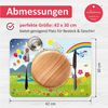 nikima Platzset stabiles Vinyl Tischset - Englisch Kinder Platzset abwaschbar, (1-St) Bild 3