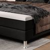 Boxspringbett Sunny Plus 180x200 cm Webstoff Schwarz mit Topper-Optik Bild 2