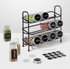 METALTEX 252898000 Gewürzgläser Set - 12 Gläser mit Aluminiumdeckeln, Ständer und Zubehör Bild 3