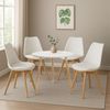 Essgruppe ESSEN mit 4 Stühlen - 180 x 180 x 83 cm, Holz, Weiß | Esszimmertisch mit Esszimmerstühlen für Esszimmer Küche Wohnzimmer Bild 4