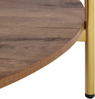 Beistelltisch LOVELL Sicherheitsglas Gold Bild 5