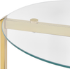 Beistelltisch LOVELL Sicherheitsglas Gold Bild 4