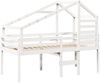 vidaXL Hochbett mit Dach Weiß 75x190 cm Massivholz Kiefer 3281984 Bild 3