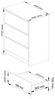 Home Collective Kommode 60 cm breit Holz Highboard Sideboard für Flur Schlafzimmer Wohnzimmer (Kommode Schlafzimmer Kommode mit Schubladen Holz Schrank), Kinderzimmer Organizer, 77 cm hoch mit 3 Schubladen Artisan Eiche Bild 3