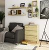Home Collective Kommode 60 cm breit Holz Highboard Sideboard für Flur Schlafzimmer Wohnzimmer (Kommode Schlafzimmer Kommode mit Schubladen Holz Schrank), Kinderzimmer Organizer, 77 cm hoch mit 3 Schubladen Artisan Eiche Bild 2