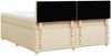 vidaXL Boxspringbett mit Matratze Creme 180x200 cm Stoff 3286778 Bild 5