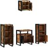 vidaXL Badezimmermöbel-Set mit Regal 4 pcs Massives upgecyceltes Holz 3305645 Bild 3