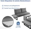 osoltus Aluminium Lounge Set Sofa Ecklounge Gartenlounge Delft Grau Bild 4