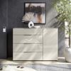 Sideboard >Santorin< Glasfronten, in Kaschmir - 135x99x40cm (BxHxT) Bild 3