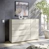 Sideboard >Santorin< Glasfronten, in Kaschmir - 135x99x40cm (BxHxT) Bild 2