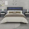 Flieks Polsterbett 160x200cm, Doppelbett mit LED-Kopfteil, Samt, Grau Bild 3