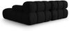 Micadoni Modulares Ecksofa Bellis 3-Sitzer Rechts 3D-Stoff Sonic Schwarz Bild 4