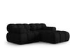 Micadoni Modulares Ecksofa Bellis 3-Sitzer Rechts 3D-Stoff Sonic Schwarz Bild 2