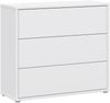 Forte ALICE SPRINGS Kommode 100, moderne Kommode mit 3 Schubladen, Schlafzimmer, Wohnzimmer, Holzwerkstoff, Weiß, 94,8 cm breit x 83,1 cm hoch x 34,9 cm tief Bild 2