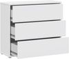 Forte ALICE SPRINGS Kommode 100, moderne Kommode mit 3 Schubladen, Schlafzimmer, Wohnzimmer, Holzwerkstoff, Weiß, 94,8 cm breit x 83,1 cm hoch x 34,9 cm tief Bild 4