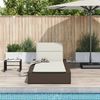 vidaXL Sonnenliege mit schwebender Auflage Braun Poly Rattan 4104203 Bild 3