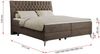 Boxspringbett mit 2 Bettkästen Matratze und Topper - MILEN - 180x200cm - Braun Velours - H4 Bild 5