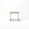 Rheinland Möbel Statio Schreibtisch 80x80 cm höhenverstellbar ±10 mm in Asteiche – kompakter Bürotisch für Homeoffice & Büro, C-Fuß, Kabelwanne, einfache Montage, FSC® zertifiziert Bild 2