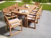Gartenmöbel Set 8-Sitzer SASSARI PREMIUM inkl. Kissen zertifiziertes Akazienholz Taupe Bild 3