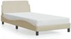 vidaXL Bettgestell "Dover" Creme 100x200 cm Stoff 373130 Bild 2