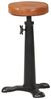 vidaXL Barhocker 2 Stk. Braun Echtleder und Gusseisen 288087 Bild 2