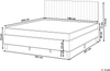 Boxspringbett Stoff COUNTESS 180 x 200 cm Hellgrau Bild 2