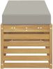 vidaXL Outdoor Hocker Bank Weiß 115 x 43 x 45 cm Massivholz Akazie 901693 Bild 4