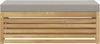 vidaXL Outdoor Hocker Bank Weiß 115 x 43 x 45 cm Massivholz Akazie 901693 Bild 3