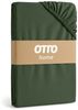 OTTO home Spannbettlaken BLACKBERRY in BASIC und PREMIUM Qualität, 100% Baumwolle, Jersey (160 g/m), Gummizug: rundum, (2 Stück), für hohe Matratzen bis 28 cm, Bettlaken, Spannbetttuch, pflegeleicht Bild 4