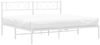 vidaXL Bettgestell mit Kopfteil Metall Weiß 193x203 cm 372332 Bild 3