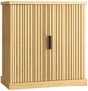 VASAGLE MAXE Kollektion - Sideboard, Küchenschrank, Aufbewahrungsschrank mit Verstellbarer Ablage, geriffelte Türen, Übergangsstil, Küche, Esszimmer, von SONGMICS, eichenbeige BBKDE344Y01 Bild 3