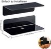 Diwzbyn Wandregal 2er Set Wandregal Ohne Bohren Schweberegal, aus Acryl, 2-tlg, Badezimmer Regal Zum Kleben Bücherregal Bad Regal Selbstklebend Bild 4