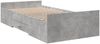 vidaXL Bettgestell mit Schubladen Betongrau 75x190 cm Holzwerkstoff 3280352 Bild 3