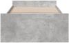 vidaXL Bettgestell mit Schubladen Betongrau 75x190 cm Holzwerkstoff 3280352 Bild 4