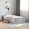 vidaXL Bettgestell mit Schubladen Betongrau 75x190 cm Holzwerkstoff 3280352 Bild 1