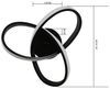 Nettlife LED Deckenleuchte Dimmbar 40CM Geometrie Design Wohnzimmer Deckenlampe fernbedienung, LED fest verbaut, Augenschutz Bild 2