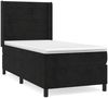 vidaXL Boxspringbett mit Matratze Schwarz 100x200 cm Samt 3132725 Bild 2
