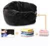 Rutaqian Nackenkissen Reisekissen, Ergonomisches Nackenkissen zum Befüllen mit Kleidung, Befüllbares Schlafkissen, Nackenkissenbezu, 1-tlg, Befüllbares Schlafkissen, Nackenkissenbezu, Tragbares Nacken Stützkissen für Flugzeugstuhl,Auto, Zuhause,Büro,78cm Bild 3