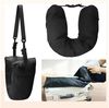 Rutaqian Nackenkissen Reisekissen, Ergonomisches Nackenkissen zum Befüllen mit Kleidung, Befüllbares Schlafkissen, Nackenkissenbezu, 1-tlg, Befüllbares Schlafkissen, Nackenkissenbezu, Tragbares Nacken Stützkissen für Flugzeugstuhl,Auto, Zuhause,Büro,78cm Bild 2
