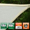 6x6m UV Sonnensegel Atmungsaktiv Wasserdurchlässig Beige Bild 3