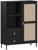 Highboard 100x136cm 'Seattle' Kiefer massiv schwarz Bild 4