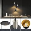 ZMH Hängelampe Esstisch E27 Pendelleuchte Vintage - Küchenlampe Hängend 3 Flammig Esszimmerlampe Schwarz Gold Hängeleuchte Kücheninsel Höhenverstellbar Industrielampe Ohne Leuchtmittel Bild 5