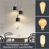 ZMH Hängelampe Esstisch E27 Pendelleuchte Vintage - Küchenlampe Hängend 3 Flammig Esszimmerlampe Schwarz Gold Hängeleuchte Kücheninsel Höhenverstellbar Industrielampe Ohne Leuchtmittel Bild 4